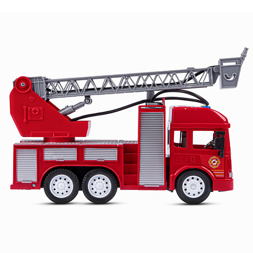 Фрикционная машина "Пожарная" на бат.,со светом и звуком, стреляет водой, красный, в/к 35,5х12,5х19,5 см в Джамбо Тойз #14