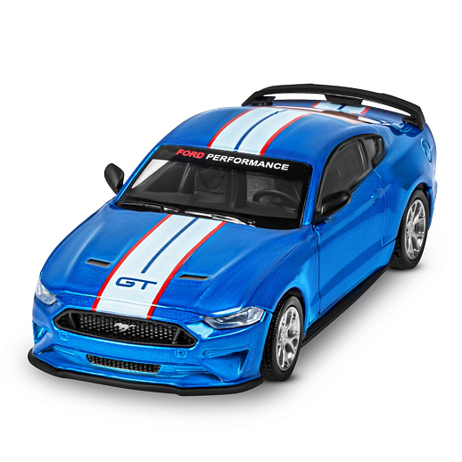 ТМ "Автопанорама" Машинка металлическая 1:43 Ford Mustang GT, синий, тюнинг, откр. двери, свободный ход колес, в/к 23,5*10*4 см в Джамбо Тойз #2