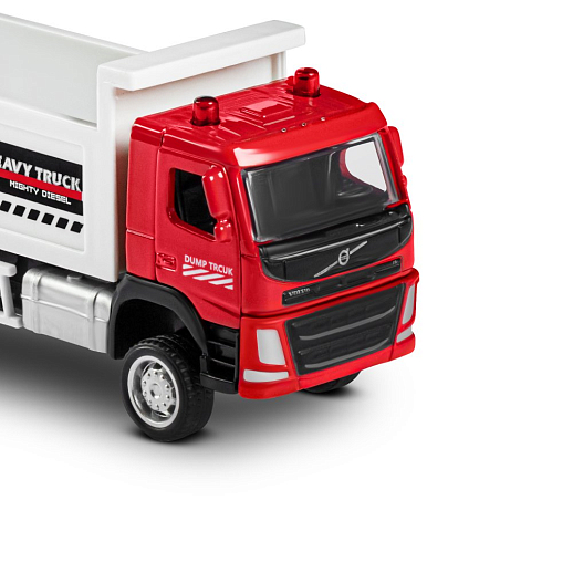 ТМ "Автопанорама" Машинка металлическая 1:72 VOLVO FM грузовик, красный, откр. двери, инерция, в/к 17,5*13*6,5 см в Джамбо Тойз #17