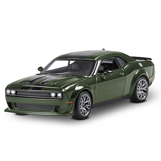 ТМ "Автопанорама" Машинка металлическая 1:36 2022 Dodge challenger SRT Jailbreak, зеленый, тюнинг, откр. двери, свободный ход колес, в/к 23,5*10*4 см в Джамбо Тойз #2