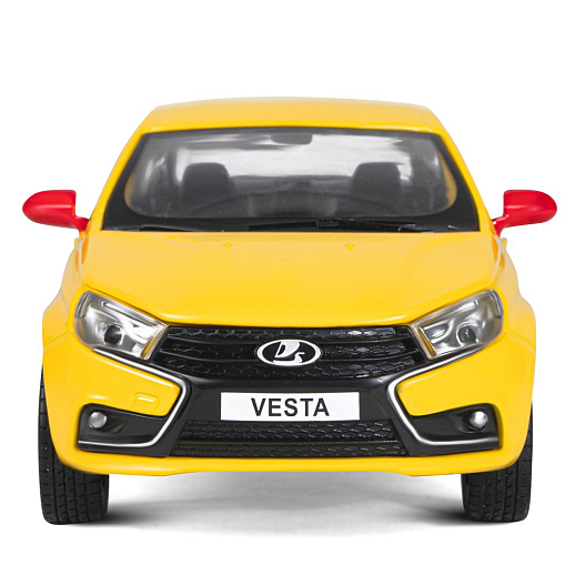 Машинка металлическая Яндекс Go, инерционная, коллекционная модель 1:24 LADA VESTA, цвет желтый, открываются 4 двери, капот, багажник, свет, звук, в/к 24,5*12,5*10,5 см в Джамбо Тойз #11