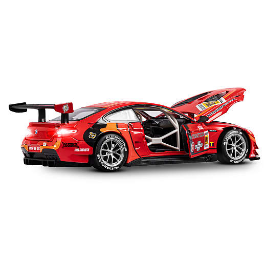 ТМ "Автопанорама" Машинка металлическая, 1:24 BMW M6 GT3, красный, откр. двери и капот, свет, звук, свободный ход колес, в/к 24,5х12,5х10,5 см в Джамбо Тойз #19