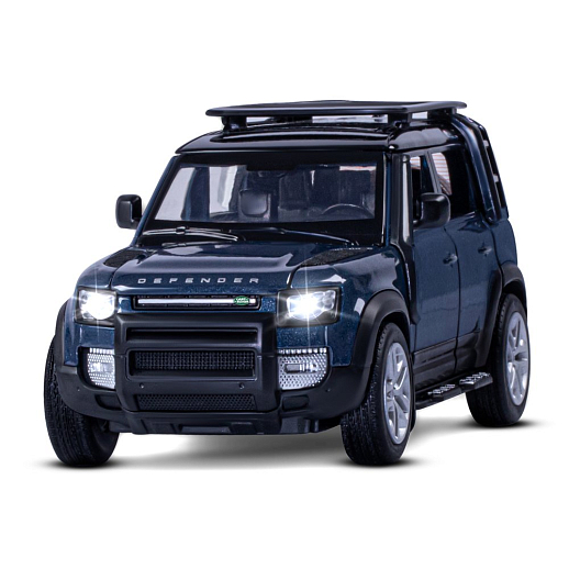 ТМ "Автопанорама" Машинка металлическая 1:32 Land Rover Defender 110, синий, откр.4 двери, капот, багажник, свет, звук, свободный ход колес, в/к 18*13,5*9 см в Джамбо Тойз #5