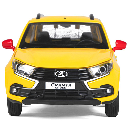 Машинка металлическая Яндекс Go, инерционная, коллекционная модель 1:24 LADA GRANTA CROSS, цвет желтый, открываются 4 двери, капот, багажник, свет, звук, в/к 24,5*12,5*10,5 см в Джамбо Тойз #10