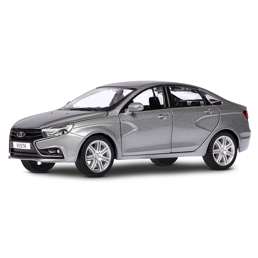 Машинка металлическая Автопанорама, инерционная, коллекционная модель LADA VESTA седан, масштаб 1:24, свет, звук, открываются 4 двери, капот, багажник, серый перламутр, в/к 24,5*12,5*10,5 смсм в Джамбо Тойз #2