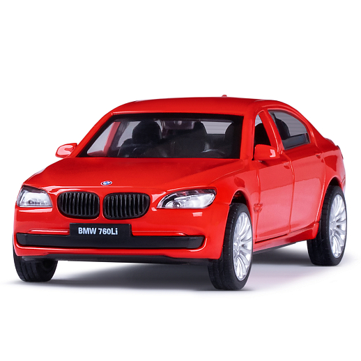 ТМ "Автопанорама"  Машинка металл. 1:46 BMW 760 LI, красный, инерция, откр. двери, в/к 17,5*12,5*6,5 см в Джамбо Тойз #2