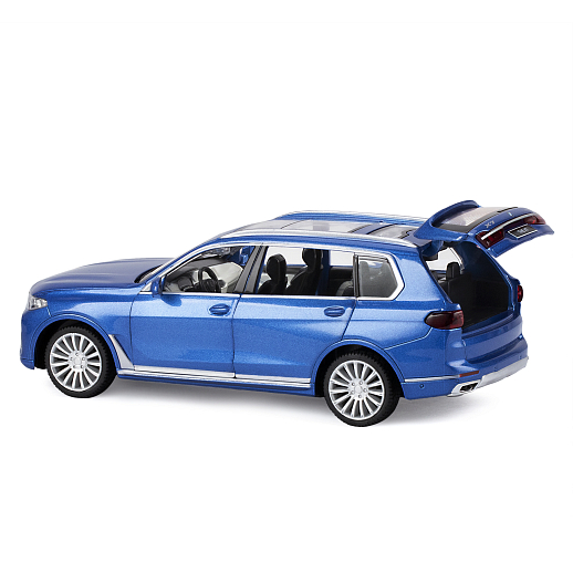 ТМ "Автопанорама" Машинка металлическая 1:32 BMW X7, синий, свет, звук, откр. четыре двери, капот и багажник, инерция, в/к 17,5*13,5*9 см в Джамбо Тойз #18