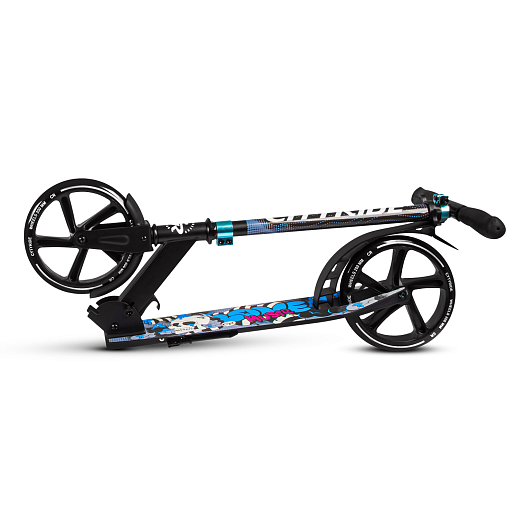 2хкол. самокат CITYRIDE 200, сталь 100%, грипсы 135мм TPR, колеса PU 200/200 мм. Черный в Джамбо Тойз #6