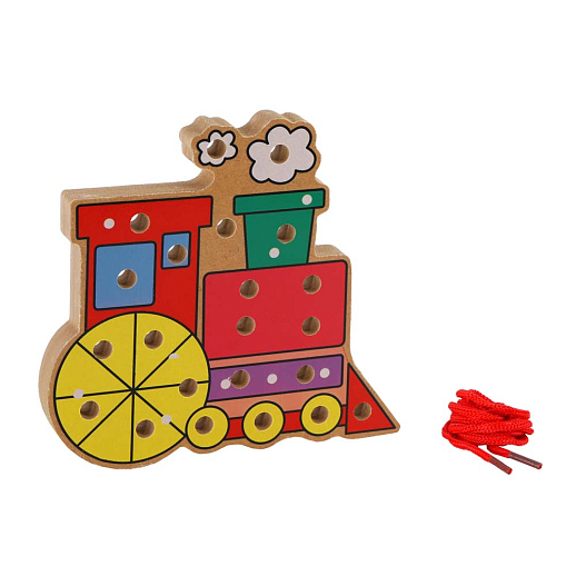 Игрушка деревянная  - Пазл шнуровка "Папа Карло" в ассортименте 2700-62 в/п 14,5*11,5*1,5 см в Джамбо Тойз #3