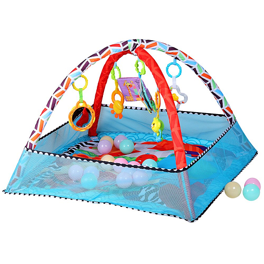 ТМ "Smart Baby" Коврик развивающий " Озорные животные" голубой, в/к 56х50,5х6,5х8 см в Джамбо Тойз #10