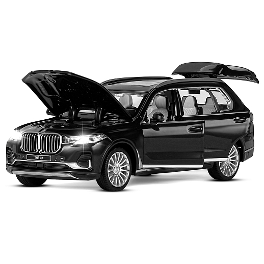 ТМ "Автопанорама" Машинка металлическая 1:32 BMW X7, черный, свет, звук, откр. четыре двери, капот и багажник, инерция, в/к 19*9*7 см в Джамбо Тойз #14