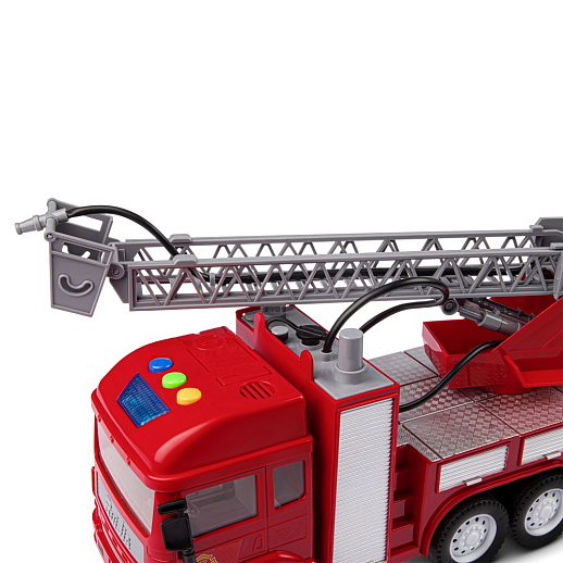 Фрикционная машина "Пожарная" на бат.,со светом и звуком, стреляет водой, красный, в/к 35,5х12,5х19,5 см в Джамбо Тойз #8