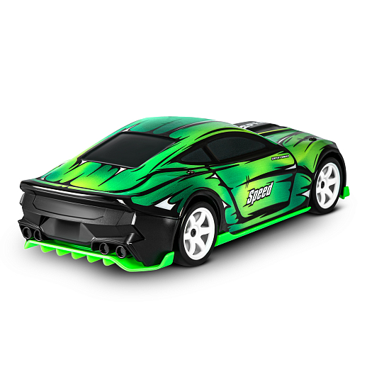 Р/у машина для дрифта,1:18,3D подсветка корпуса, запасн. колеса, конусы,цвет зеленый,с аккум, в/к 34*20,5*17,5см в Джамбо Тойз #8