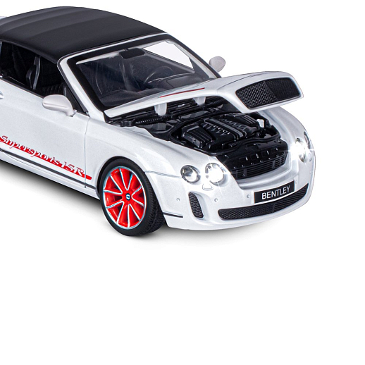 ТМ "Автопанорама" Машинка металлическая 1:24 Bentley Continental Supersports ISR, белый, откр. двери, капот и багажник, свет, звук, свободный ход колес, в/к 24,5*12,5*10,5 см в Джамбо Тойз #20