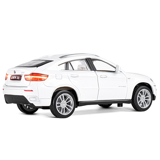 ТМ "Автопанорама" Машинка металлическая 1:32 BMW X6, белый, свет, звук, откр. двери, капот и багажник, инерция, в/к 17,5*13,5*9 см в Джамбо Тойз #8
