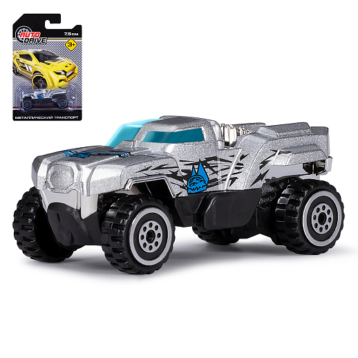 AUTODRIVE Машинка металлическая, свободный ход колес, размер машинки 3,2*7,5*2 см, блистер 10,7*16,5*3 см в Джамбо Тойз #15