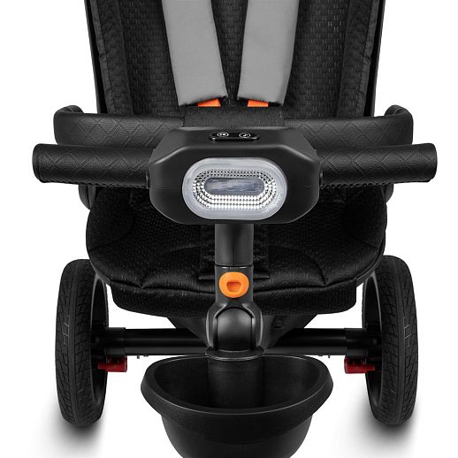 Трехколесные велосипед CITYRIDE, металл,  колеса PVC 12"/10", попрот. наколон. Сиденье с крышей,  род ручка, наклон руль, функц. фара, тормоз, корзинка в Джамбо Тойз #12