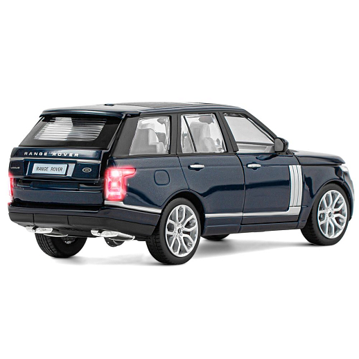 ТМ "Автопанорама" Машинка металлическая 1:26 Range Rover, синий перламутр, откр. двери, капот и багажник, свет, звук, свободный ход колес, в/к 24,5*12,5*10,5 см в Джамбо Тойз #8