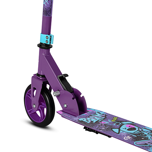 Самокат  из 100% стали с полиуретановым колесом диаметром 145 мм, подшипником ABEC-7 Ручка TRP и подставка для ногРазмер изделия: 76 * 32 * 96 смУпаковка: 1 шт / коробка, 23*12*68.5 см размер деки:: 51X12 см, фиолетовый в Джамбо Тойз #5