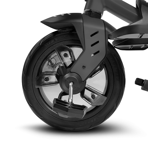 Детский трехколесный велосипед с ручкой CITY-RIDE LUNAR. Поворотное сиденье 360, складная крыша D600, подножки, надувные колеса 12/10, фара в Джамбо Тойз #17