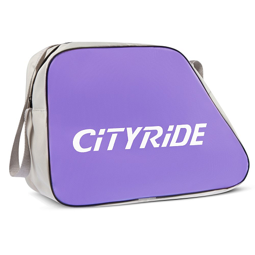 Набор роликов-квадов CITYRIDE, шлем, комплект защиты, сумка, колёса PU, текстильный мысок, подшипники ABEC7, фиолетовый-белый, в/к 5сл гофорокартон в Джамбо Тойз #16
