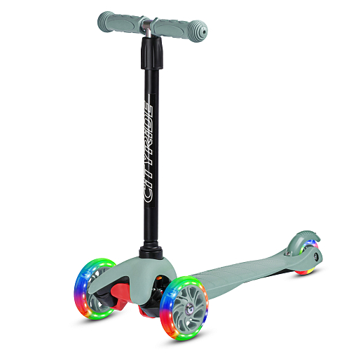 Трехколесный самокат CITY-RIDE, колеса PVC 110/76 со светодиодами, розовый, пакет в Джамбо Тойз