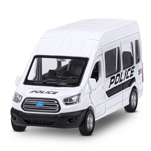 ТМ "Автопанорама" Машинка металлическая 1:52, Ford Transit, белая, откр. двери, инерция, в/к 17,5*12,5*6,5 см в Джамбо Тойз #5