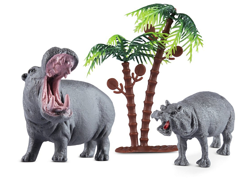 ТМ "КОМПАНИЯ ДРУЗЕЙ",набор "Мама и малыш" Бегемоты 2 шт (3 предмета) в пакете в Джамбо Тойз