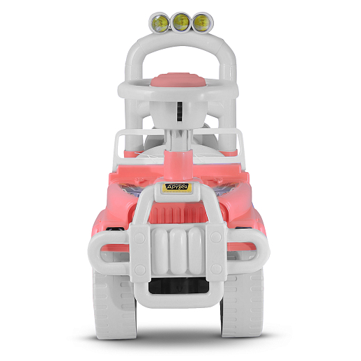 ТМ "Компания Друзей" Каталка Толокар "Внедорожник" розовый сигнал на руле, в/к 55х45х24 см в Джамбо Тойз #4