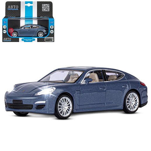 ТМ "Автопанорама" Машинка металлическая 1:32 Porsche Panamera S, синий, свет, звук, откр. двери, инерция, в/к 17,5*13,5*9 см в Джамбо Тойз