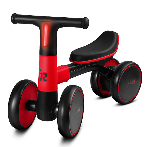 Беговел CITYRIDE, рама сталь, колеса пластик, музыка Шаинского, свет, красный-черный, в/к в Джамбо Тойз #8