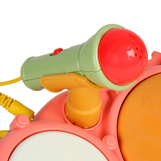 Детская барабанная установка с микрофоном, свет, звук эфф, цв.розовый, в/к 32*28*18см в Джамбо Тойз #5
