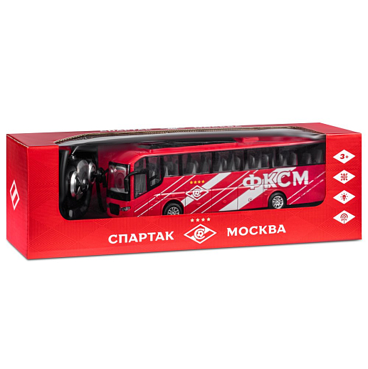 Р/У автобус Спартак, с аккум., цвет красный, в/к 40*12,5*13см в Джамбо Тойз #11