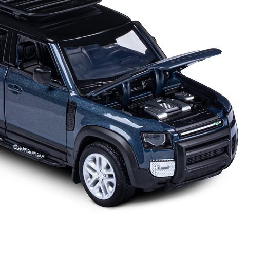 ТМ "Автопанорама" Машинка металлическая 1:32 Land Rover Defender 110, синий, откр.4 двери, капот, багажник, свет, звук, свободный ход колес, в/к 18*13,5*9 см в Джамбо Тойз #16