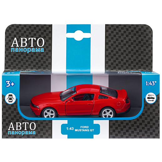 ТМ "Автопанорама" Машинка металлическая 1:43 Ford Mustang GT, красный, откр. двери, инерция, в/к 17,5*12,5*6,5 см в Джамбо Тойз #5