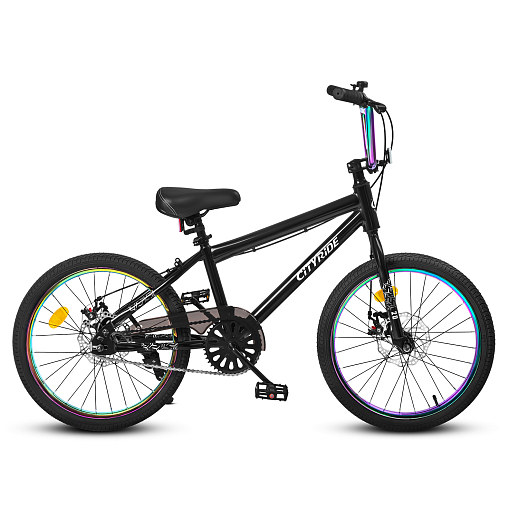 Велосипед двухколёсный CITYRIDE, модель CR-B2-14F7, рама сталь, колеса 20", дисковые тормоза, цвет чёрный в Джамбо Тойз #3