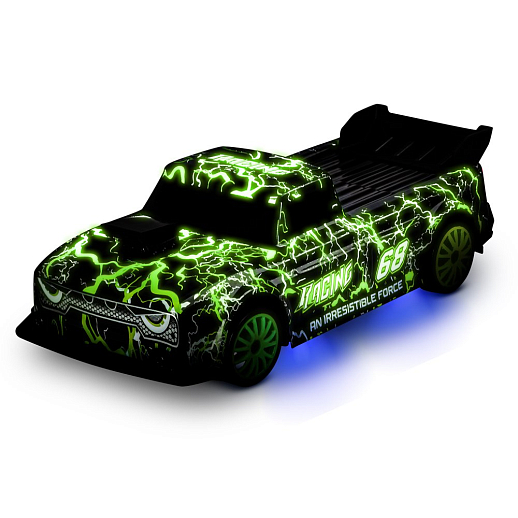 Р/У Машина для дрифта с 3D подсветкой кузова,М1:24,2.4GHz,4WD,4 доп.колеса,конусы 6шт,с аккум.,цв.зеленый,в/к 20,7*12,2*12,8см в Джамбо Тойз #7
