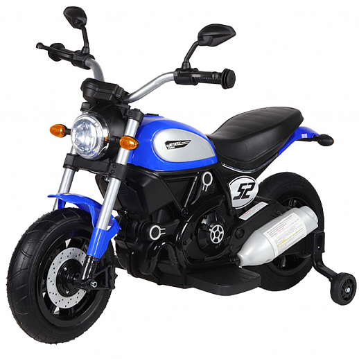 Мотоцикл двухколесный на аккум. 6V6AH*1,  2*15W, свет, звук, надувные колёса, красный, размер мотоцикла 107*53*72см. в Джамбо Тойз #2
