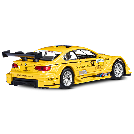 ТМ "Автопанорама" Машинка металлическая 1:42 BMW M3 DTM, желтый, откр. двери, инерция, в/к 17,5*12,5*6,5 см в Джамбо Тойз #7