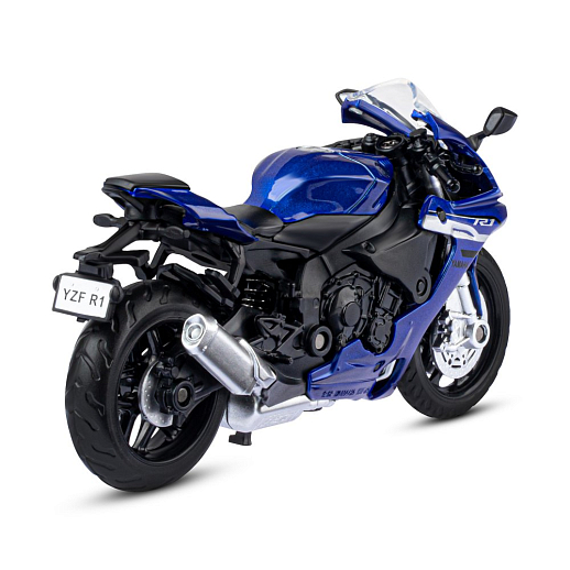 ТМ "Автопанорама" Мотоцикл металлический 1:18 YAMAHA YZF-R1, синий, свободный ход колес, в/к 9,2 х 4,5 х 14 см в Джамбо Тойз #5