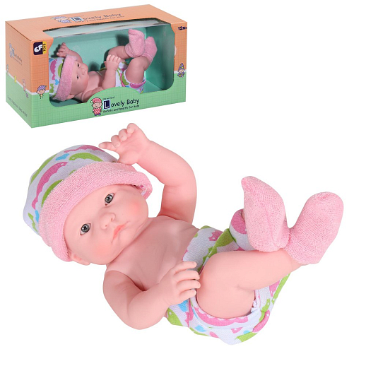 Кукла пупс интерактивный-новорожденный, soft touch покрытие пластика - приятное на ощупь, в/к 26*13*13,5 см в Джамбо Тойз