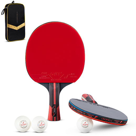 Набор для настольного тенниса 5*, две ракетки + 3 шарика, в нейлоновой сумке в Джамбо Тойз