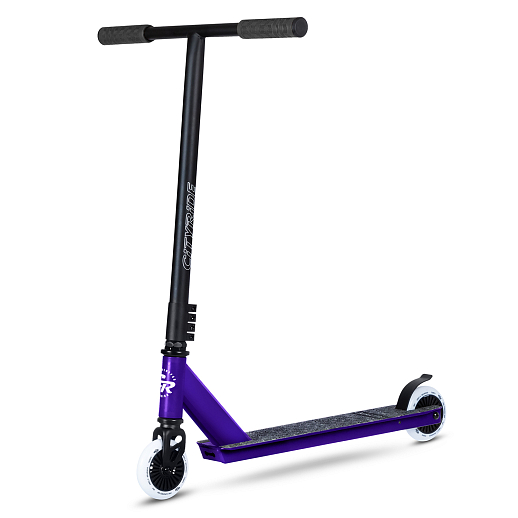 Трюковый самокат CITYRIDE TEMPO, T-bar сталь 50*50см, дека алюм.49*9,5см, колеса PU 86A 100мм, пластик диск, вилка резьб., хомут 4б., цвет Фиолетовый  в Джамбо Тойз #2