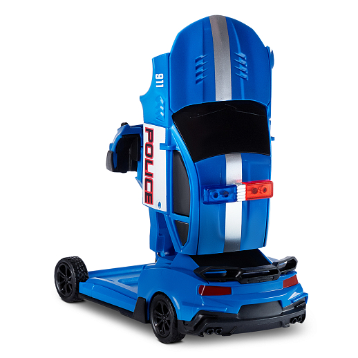 Машинка-робот Полиция, 13,5см, фрикционный механизм, со светом, цвет синий с бел.,в/к 15,5*4,5*7,5см в Джамбо Тойз #4