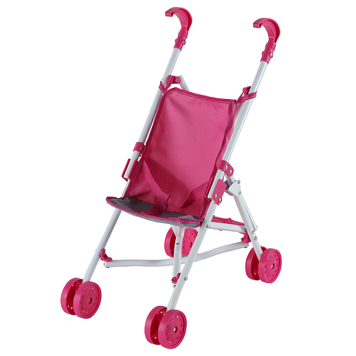 Прогулочная коляска-трость металл., для куклы, цвет фуксии, лаконичный дизайн, в/к 9*9*55 в Джамбо Тойз