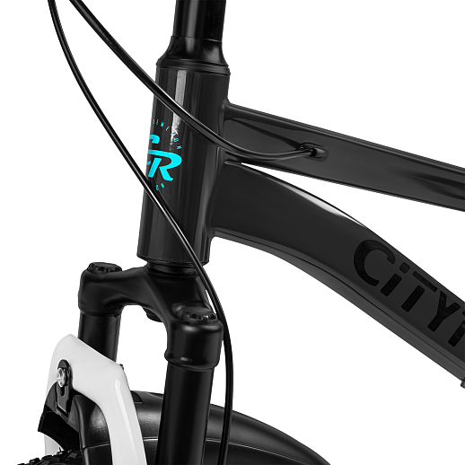 Велосипед CITYRIDE 20", модель CR-B2-12F2, рама сталь, обода двойные алюминий, амортизационная вилка, дисковые мех. тормоза цвет серый в Джамбо Тойз #8