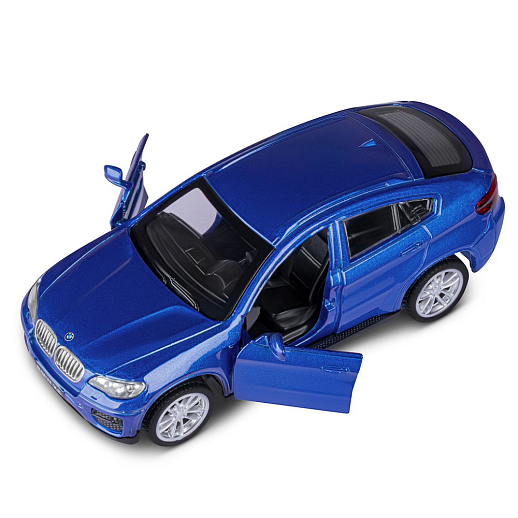 ТМ "Автопанорама" Машинка металлическая 1:43 BMW X6,синий, откр. двери, инерция, в/к 17,5*12,5*6,5 см в Джамбо Тойз #12