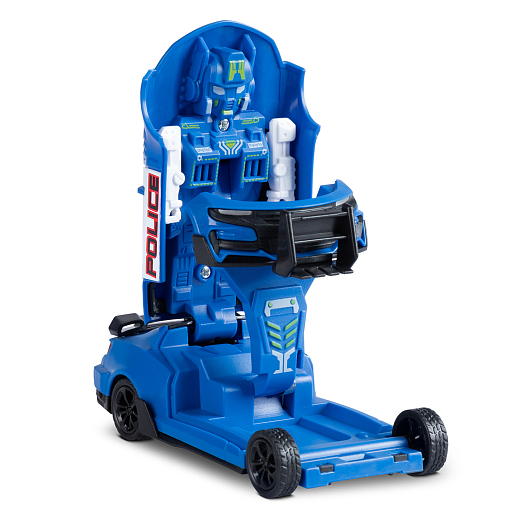 Машинка-робот Полиция, 13,5см, фрикционный механизм, со светом, цвет синий с бел.,в/к 15,5*4,5*7,5см в Джамбо Тойз #5