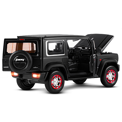 ТМ "Автопанорама" Машинка металлическая, 1:18, Suzuki Jimny, черный, открываются двери, капот и багажник, свободный ход колес, световые и звуковые эффекты, в/к 24,5х12,5х10,5 см в Джамбо Тойз #17