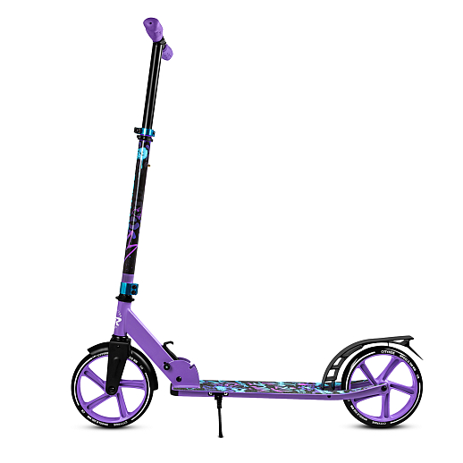 2хкол. самокат CITYRIDE 200, сталь 100%, грипсы 135мм TPR, колеса PU 200/200 мм. Фиолетовый в Джамбо Тойз #6